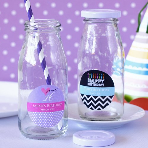 Personalized Teen Milk Jars and Straws