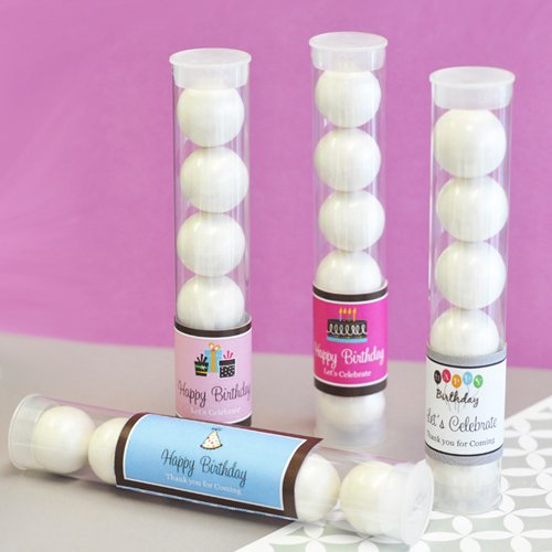 Personalized Birthday Candy Tubes