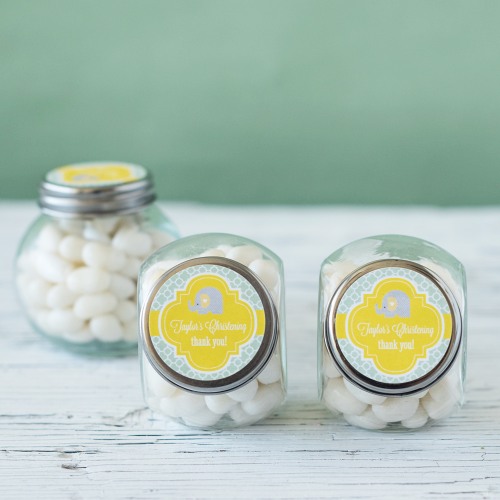 Personalized Mini Glass Baptism Candy Jar