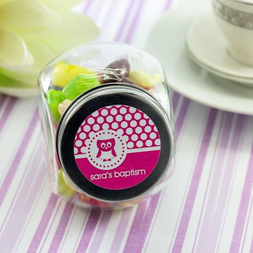 Personalized Mini Glass Baptism Candy Jar