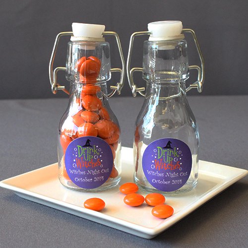 Personalized Holiday Mini Glass Bottle