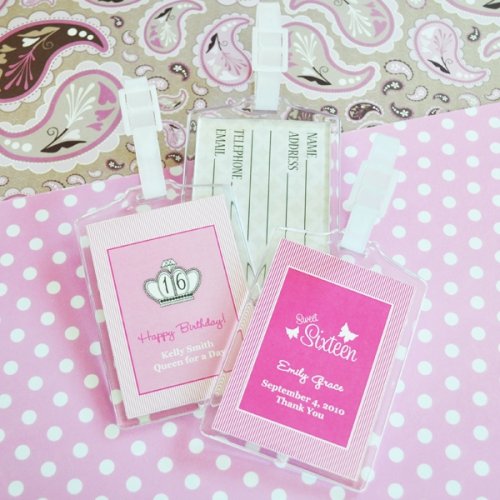 Personalized Teen Birthday Acrylic Luggage Tag Favor
