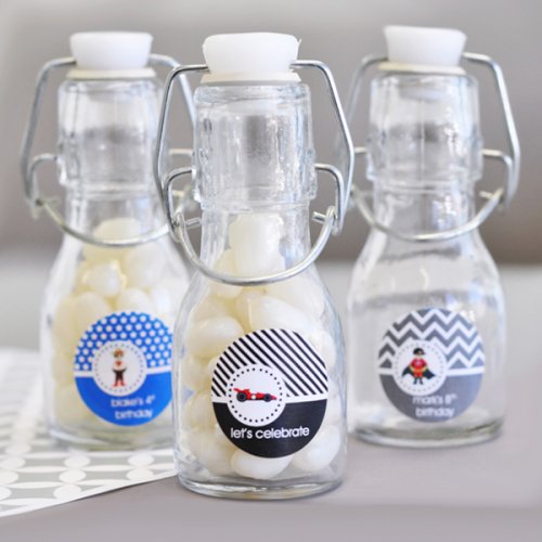 Personalized Kids Birthday Mini Glass Bottle
