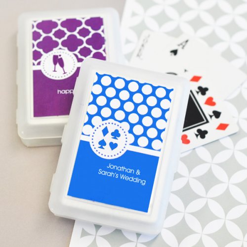 Bridal Shower Playing Cards with Personalized Labels
