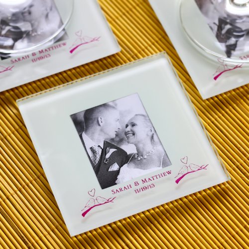 Personalized Frosted Glass Photo Coasters