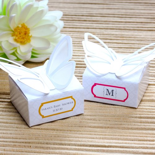 Personalized 3-D Butterfly Favor Boxes