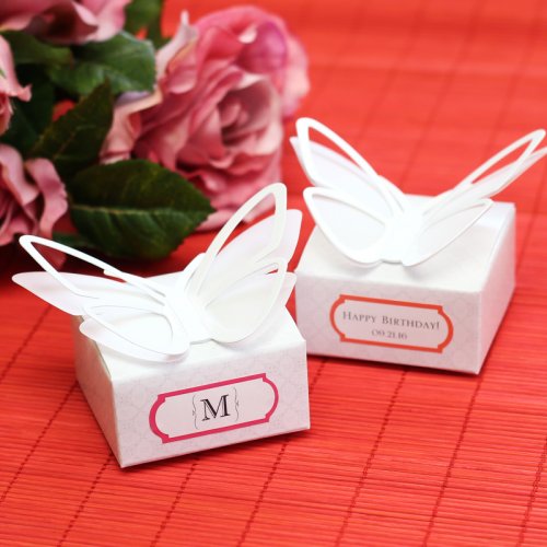 Personalized 3-D Butterfly Favor Boxes