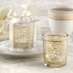 Golden Renaissance Glass Tea Light Holder