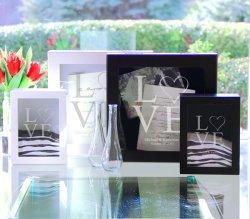Personalized Love Collection Shadow Box Keepsake and Unity Sand Ceremony Set