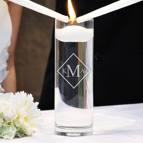 Diamond Monogram Floating Unity Candle