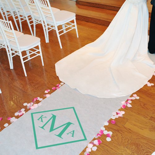 Diamond Monogram Aisle Runner