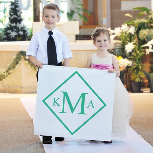 Diamond Monogram Custom Wedding Banner