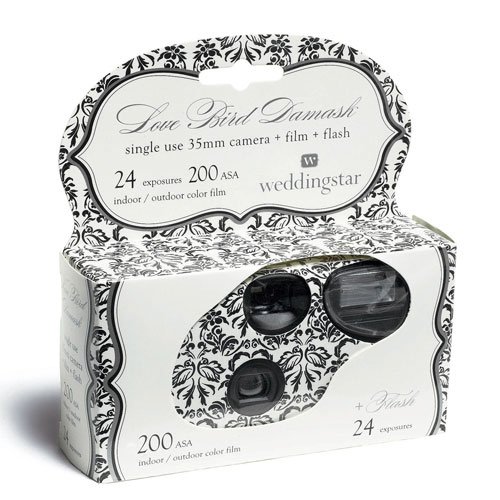 Love Bird Damask Disposable Camera