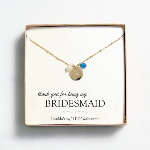 Personalized Pearl & Crystal Necklace