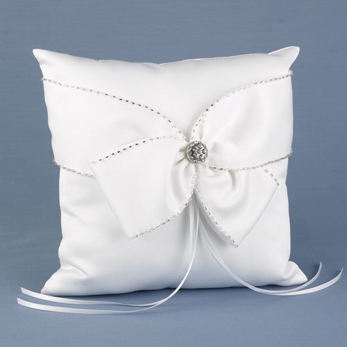 Sparkling Sash Ring Pillow
