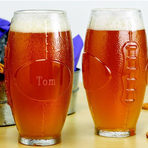 Personalized Football Glass