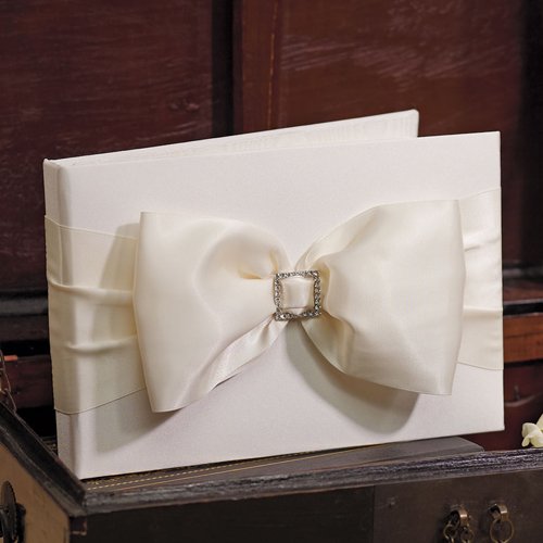 Elegant Satin Bow Guest Book