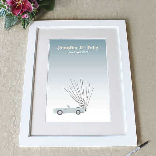 Personalized Vintage Convertible with Balloons Signature Frame