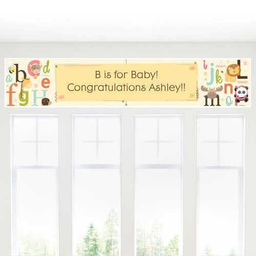 Personalized Baby Shower Themed Banner