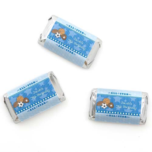 Personalized Kids Birthday Mini Candy Bar Wrapper