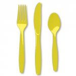 Colored Plastic Utensil Set