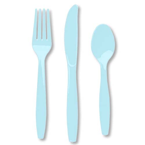 Colored Plastic Utensil Set