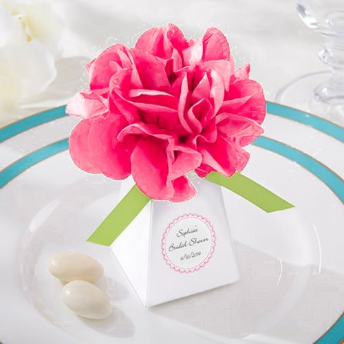 Personalized Pom Pom Favor Boxes