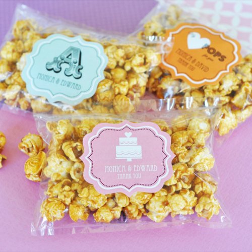 Personalized Bridal Caramel Popcorn
