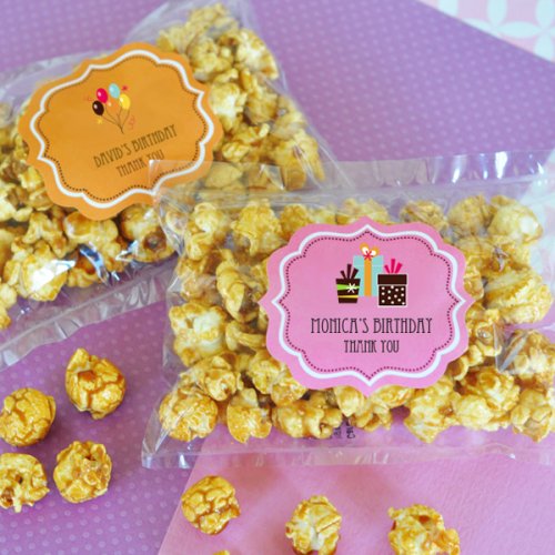 Personalized Birthday Caramel Popcorn