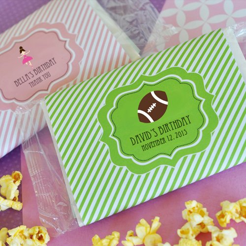 Personalized Birthday Microwavable Popcorn Bags