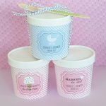 Personalized Baby Shower Ice Cream Pint Containers