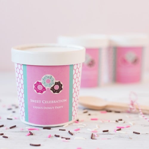 Personalized Birthday Ice Cream Pint Containers