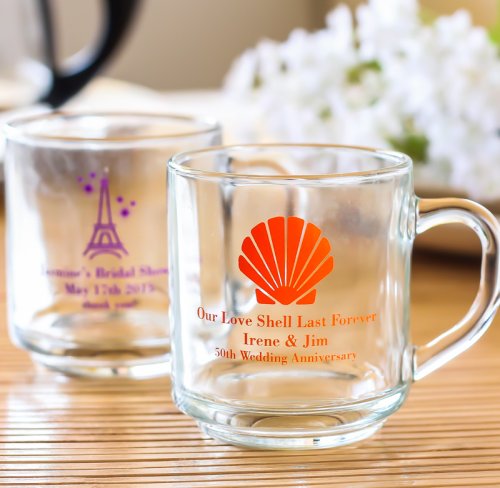 Personalized 10 oz. Glass Mugs with Handle