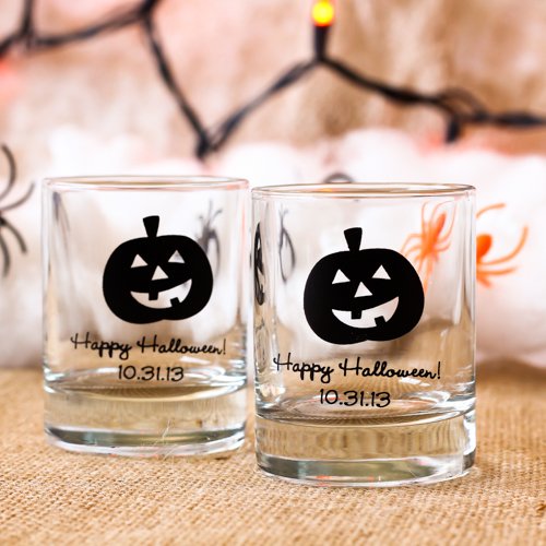 Personalized Halloween Shot Glass Votive Holder