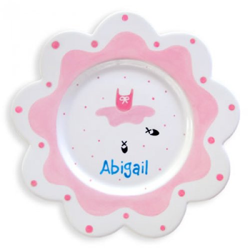 Personalized Hand-Painted Ceramic Scalloped Children's Plate