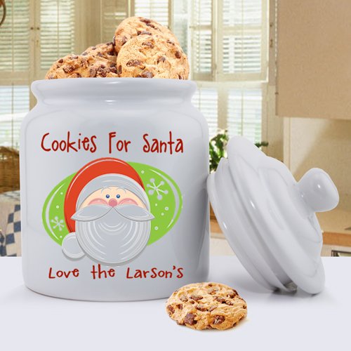 Personalized Holiday Ceramic Cookie Jar