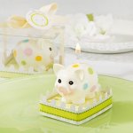 Polka Dot Piggy Candle Favor