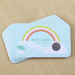 Baby shower gender reveal scratch cards