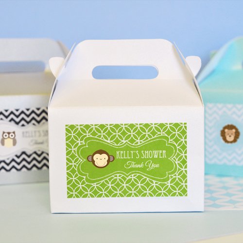 Personalized Baby Shower Mini Gable Favor Boxes