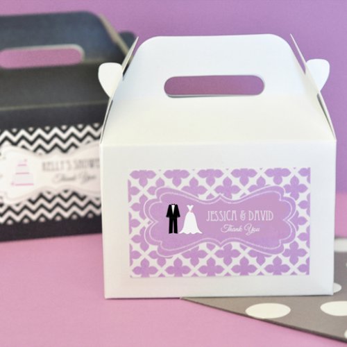 Personalized Bridal Mini Gable Favor Boxes