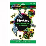 Scratch Art Birthday Stickers