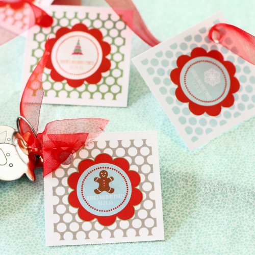 Personalized Holiday Themed Favor Tags