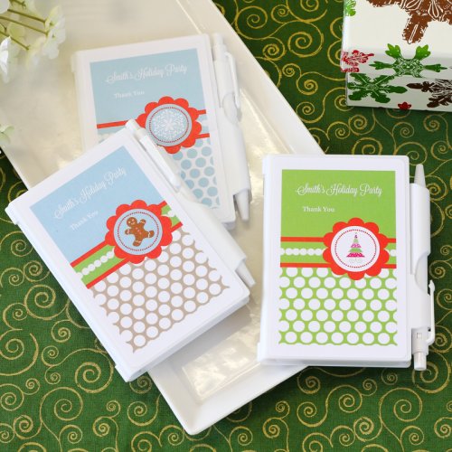 Personalized Holiday Notebook Favors