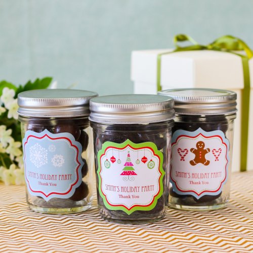Personalized Holiday Mason Jars