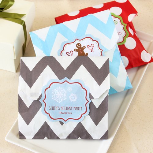 Personalized Holiday Pattern Goodie Bags