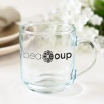 Corporate Logo 10 oz. Glass Mug with Handle