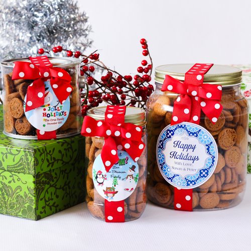 Personalized Holiday Cookie Gift Jars