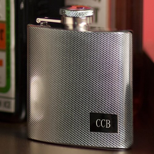 Personalized Textured Stainless Steel Flask