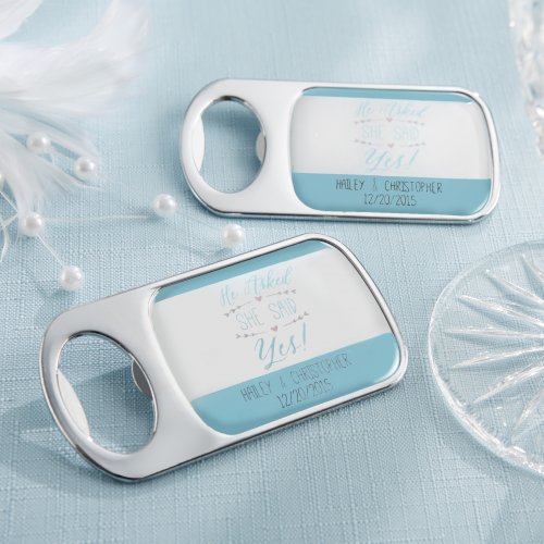 Personalized Bottle Opener with Epoxy Dome