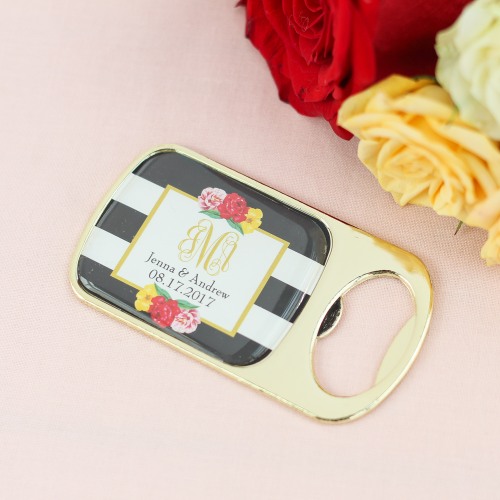 Personalized Bottle Opener with Epoxy Dome